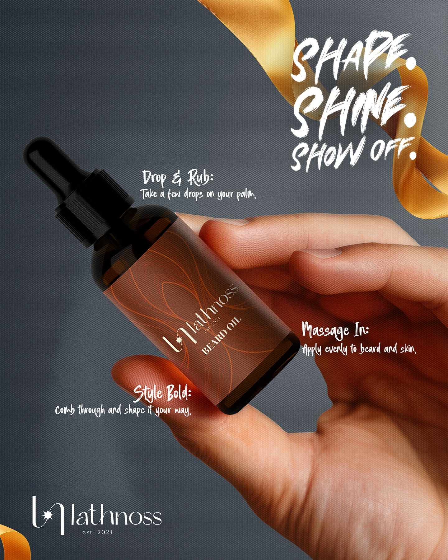 Lathnoss Beard Oil :The Growth Duo: Activate. Nourish. Grow.