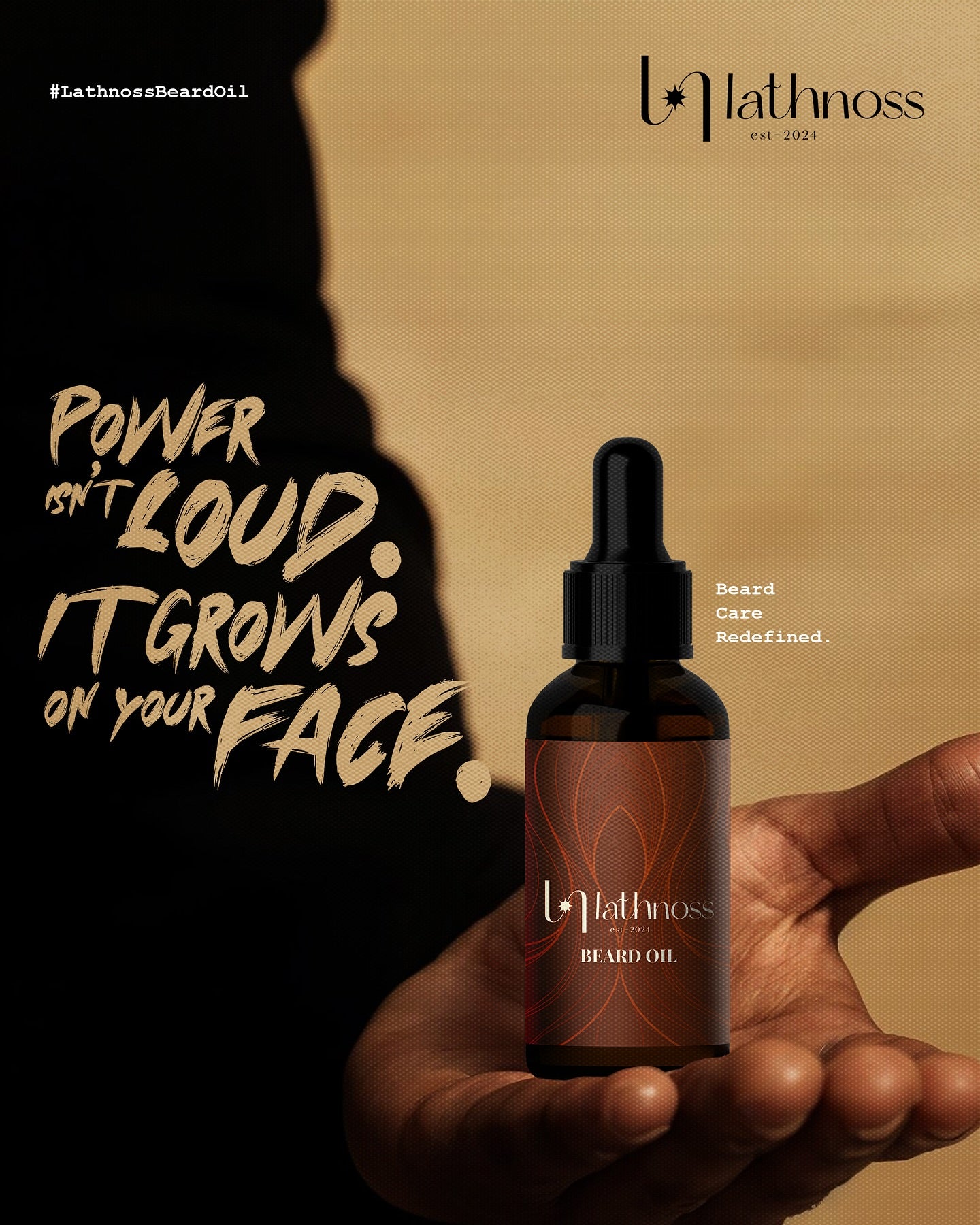 Lathnoss Beard Oil :The Growth Duo: Activate. Nourish. Grow.