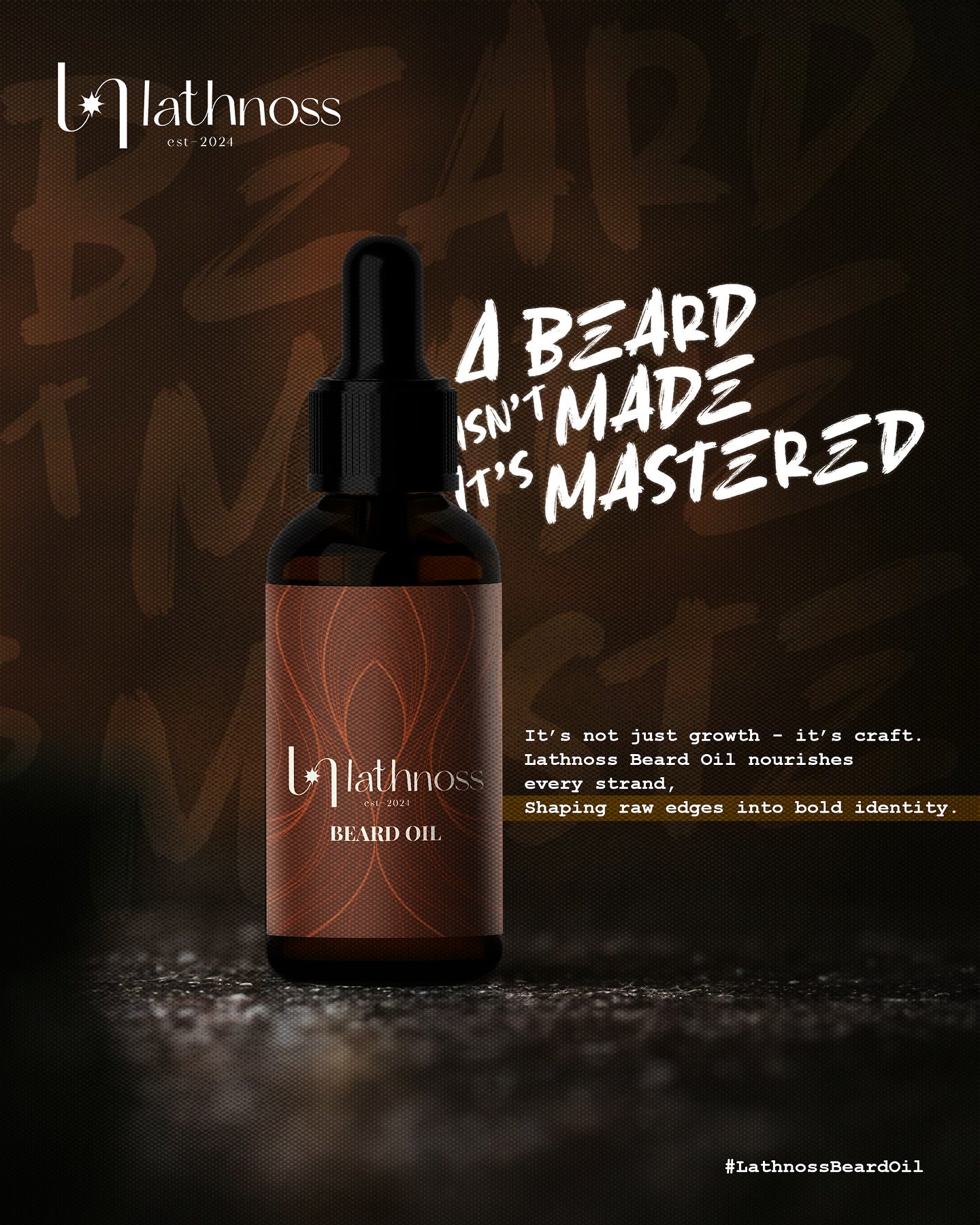 Lathnoss Beard Oil :The Growth Duo: Activate. Nourish. Grow.