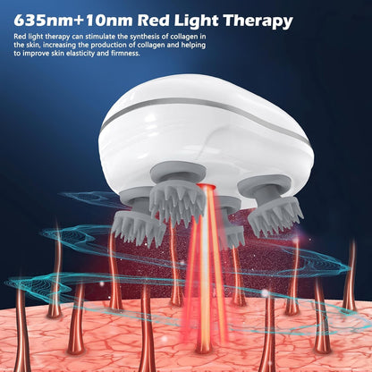 360° Head & Scalp Massager – Rechargeable, Detachable, and Ergonomic