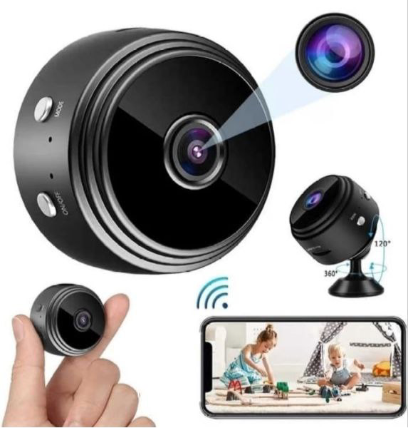 AB SmartEye Mini Wireless WiFi Security Camera | HD 1080p Indoor Video Recorder with Low Light Vision | Portable & Magnetic | Home, Office, and Baby Monitor