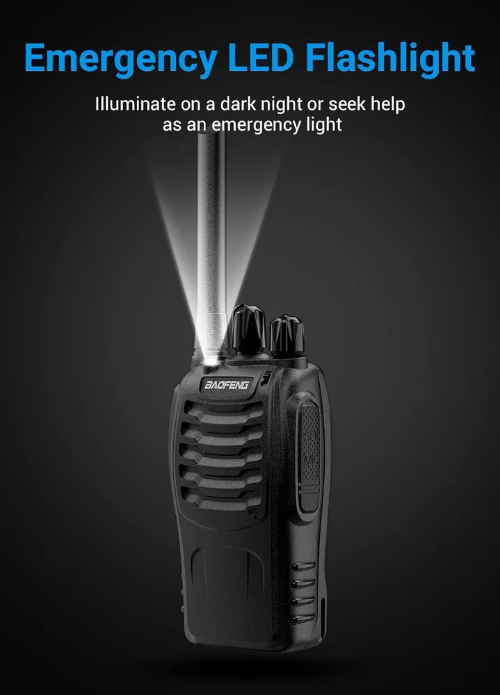 Long Range Walkie Talkie – 5KM Two-Way Radio with 16 Channels & LED Flashlight