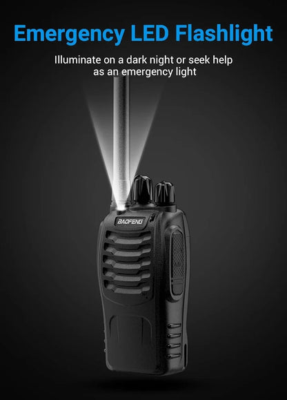 Long Range Walkie Talkie – 5KM Two-Way Radio with 16 Channels & LED Flashlight