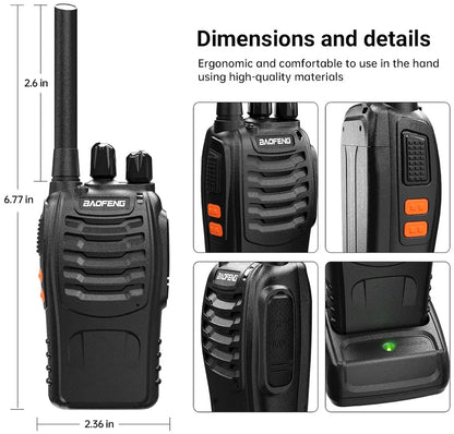 Long Range Walkie Talkie – 5KM Two-Way Radio with 16 Channels & LED Flashlight