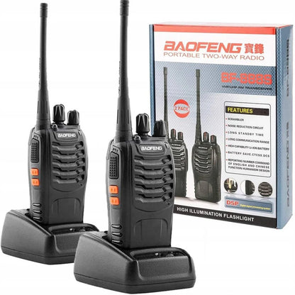 Long Range Walkie Talkie – 5KM Two-Way Radio with 16 Channels & LED Flashlight