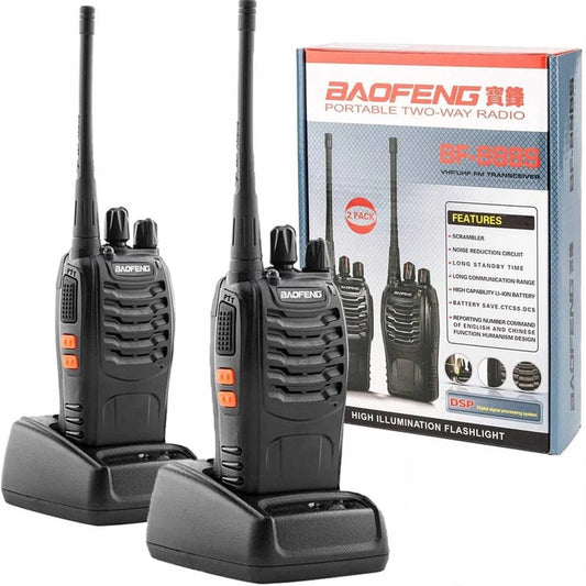 Long Range Walkie Talkie – 5KM Two-Way Radio with 16 Channels & LED Flashlight